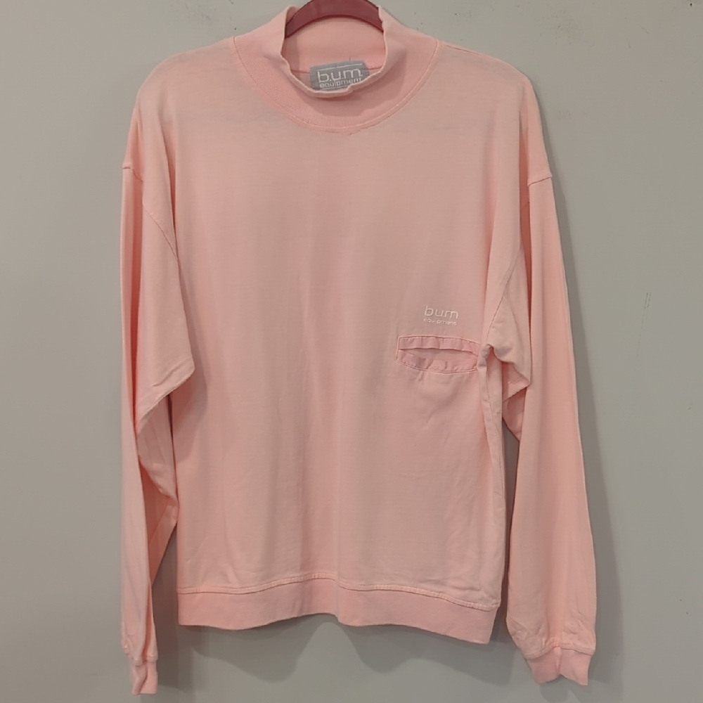 BUM Equipment‎ Light Pink Long Sleeve Tee size Medium 100% Cotton